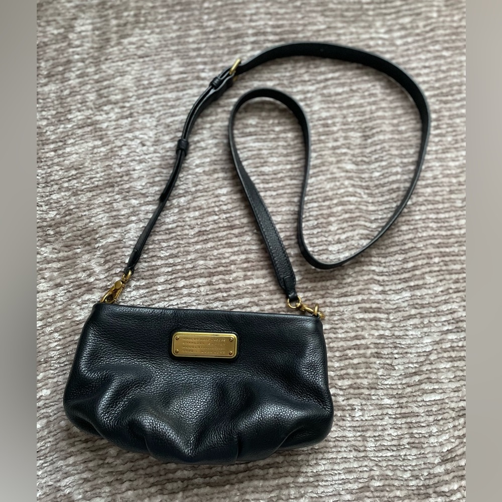 Marc By Marc Jacobs Classic Q Percy Black Leather Crossbody Bag
